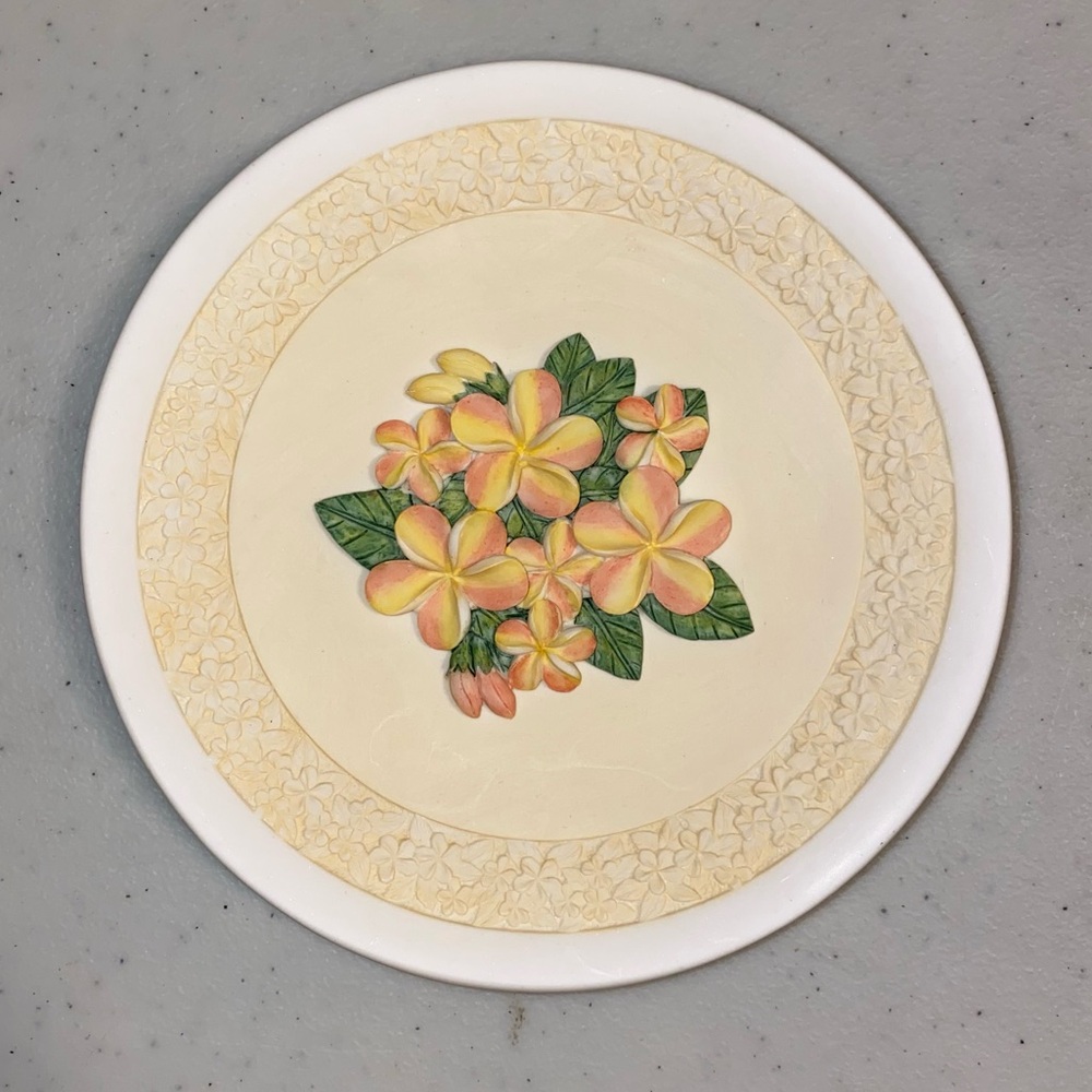 Vintage Floral Decorative Hanging Plate